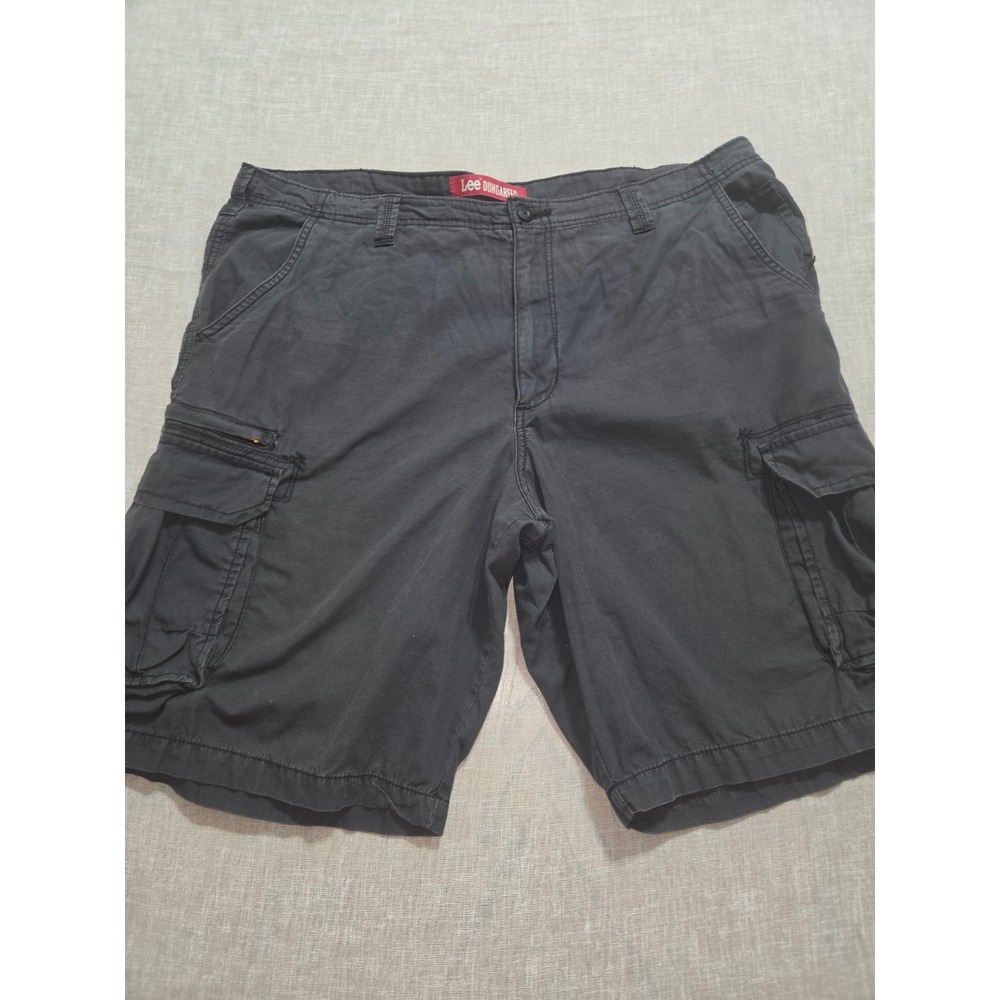 Lee Dungarees Mens Cargo Shorts Gray Ripstop Cotton Size 42 Multi Pocket 2183224